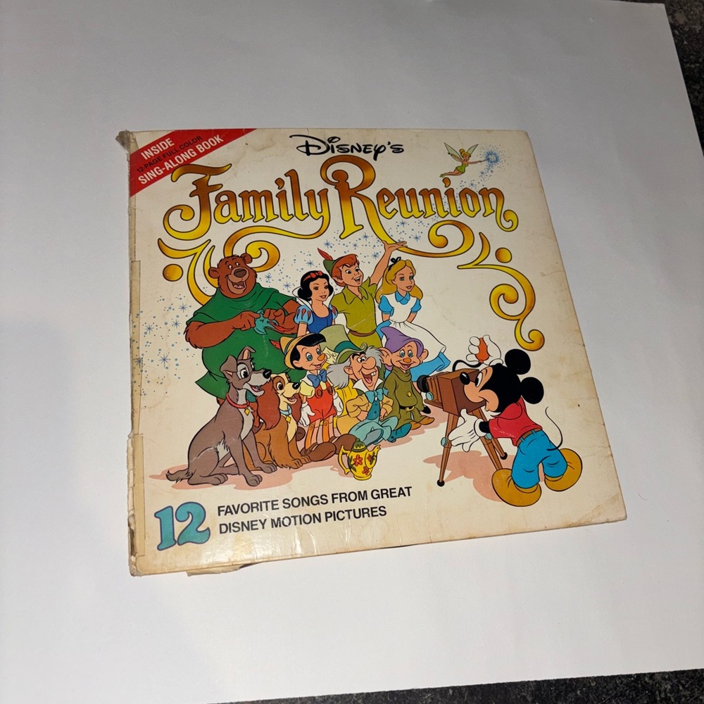 Disney's Family Reunion Sing-Along Vinyl Record (25th Disneyland Anniversary)